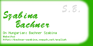 szabina bachner business card